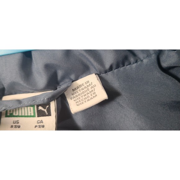 Puma Sleeveless Puffer Jacket Youth Small 7/8 Full Zip Polyester Blue Pockets - Picture 5 of 7